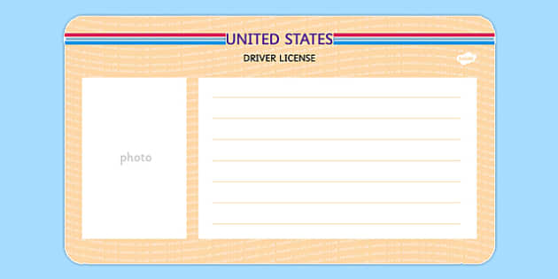free blank drivers license template