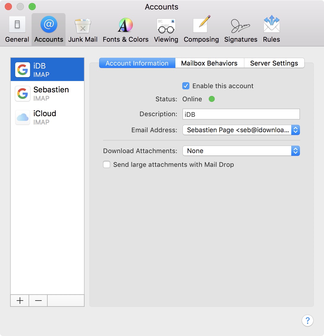 gmail log files for mac